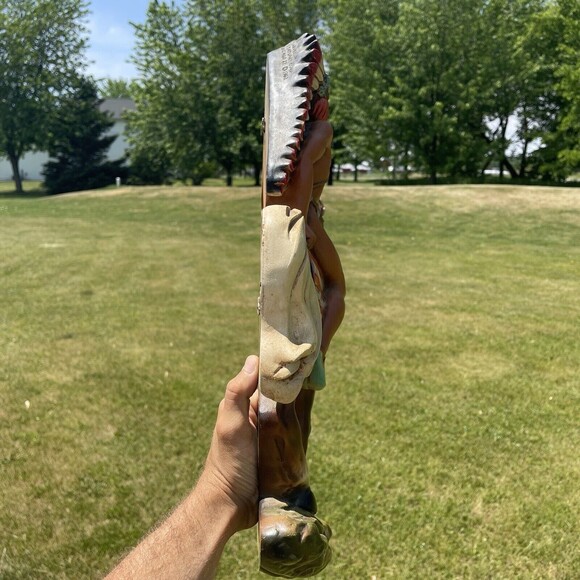 Vintage UNIVERSAL STATUARY CORP CHICAGO 1962 Native American Indian Chief Horse - Picture 8 of 14